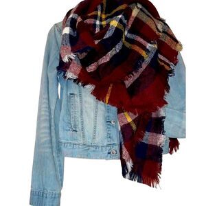 Plaid Oversized Blanket Scarf